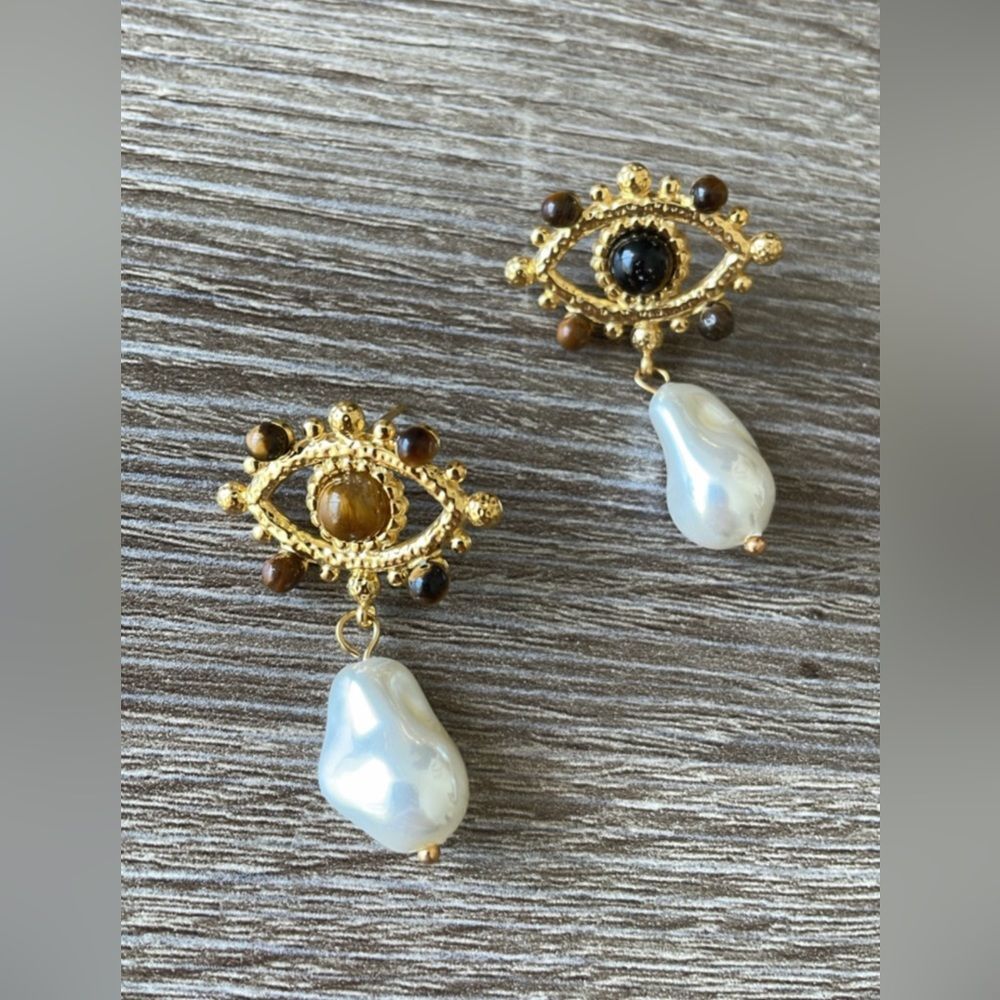 Bohemian evil eye drop A206 - Picture 5 of 6